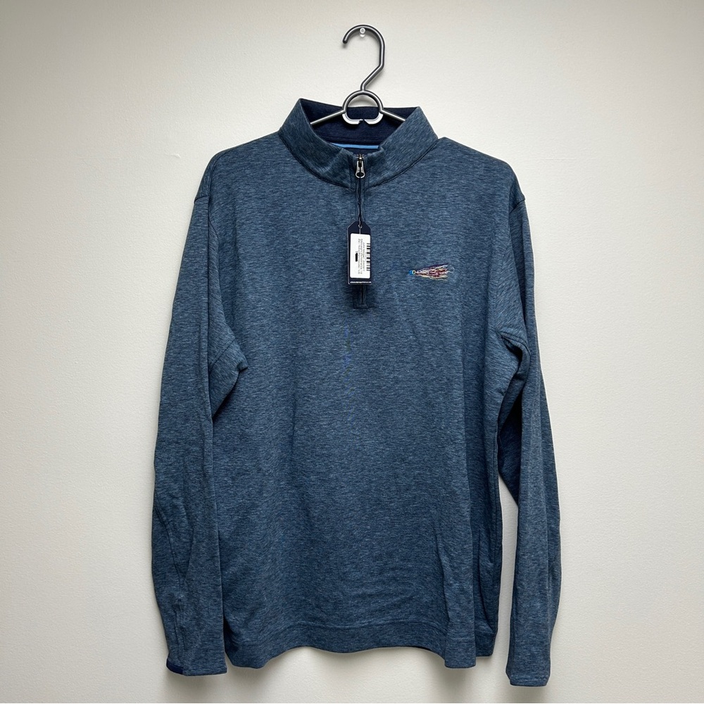 Blue Quarter-Zip Pullover